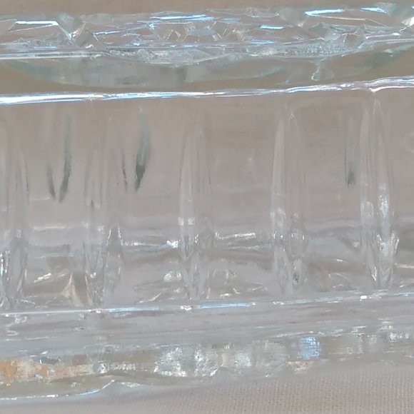 Vintage Anchor Hocking Prescut Clear Butter Dish - Picture 7 of 10